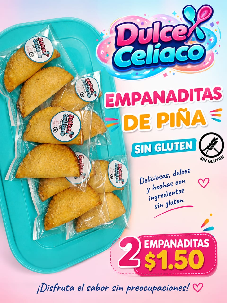 Empanaditas de piña sin gluten